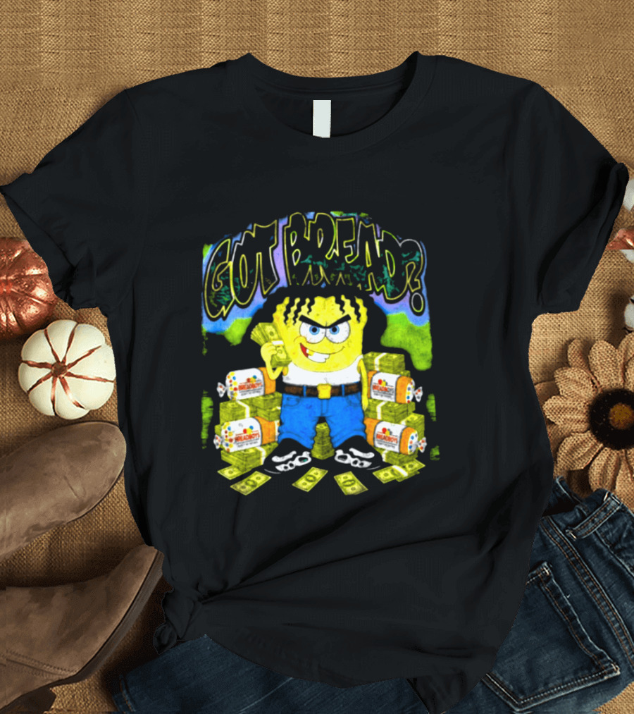 Wakko Exotics Store Whiteloaf Got Bread Black Character With Money Loaves T-Shirt