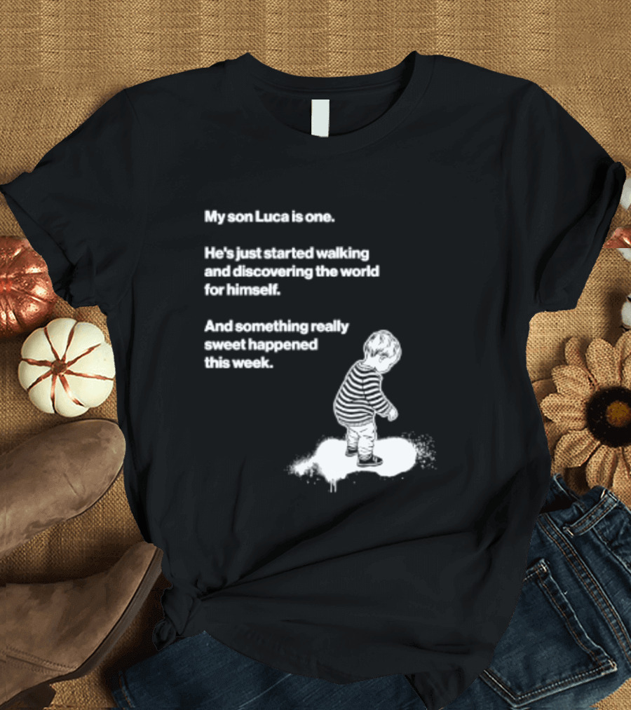 Luca Is One First Steps Adventure Exploring The World T-Shirt