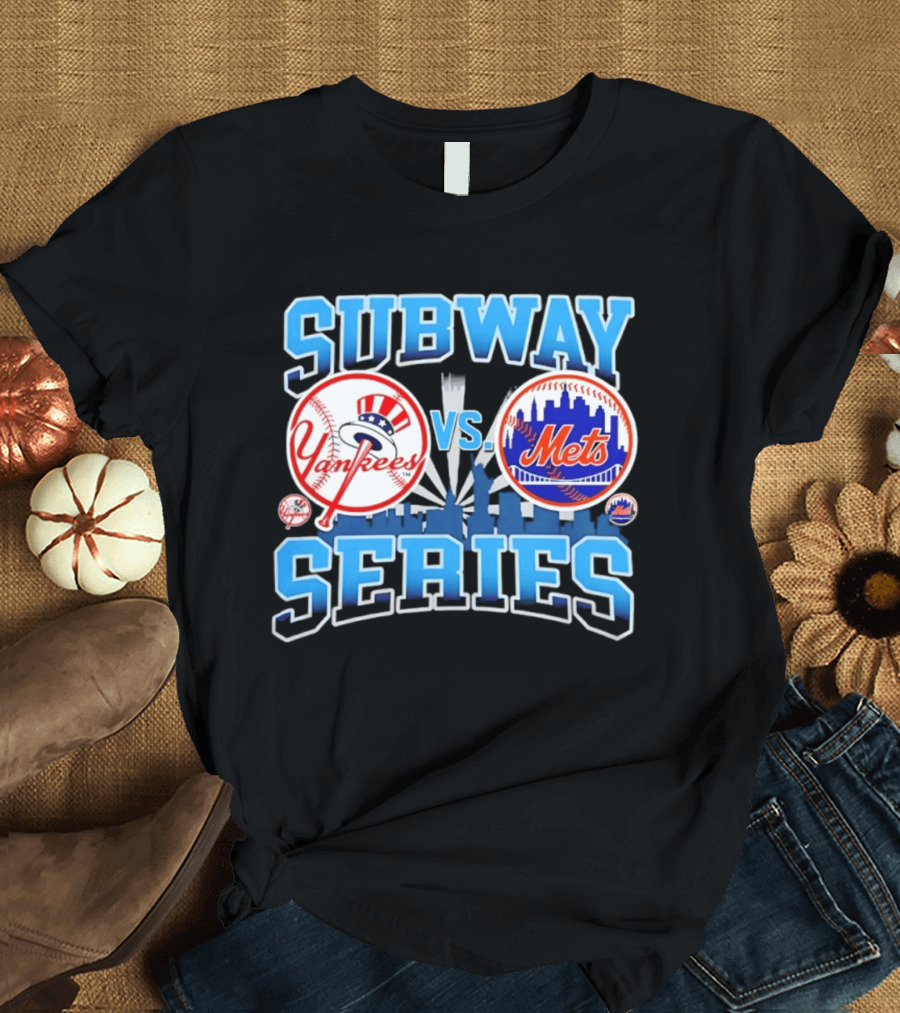 New York Yankees Vs Mets 2026 Subway Series Skyline T-Shirt