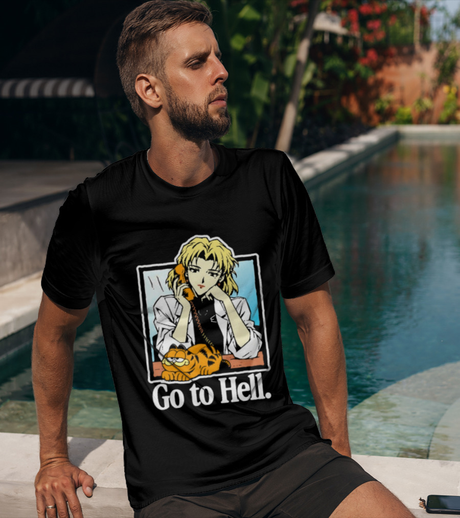 Ritsuko Akagi Go To Hell Neon Genesis Evangelion Cartoon T-Shirt