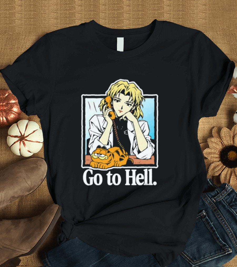 Ritsuko Akagi Go To Hell Neon Genesis Evangelion Cartoon T-Shirt