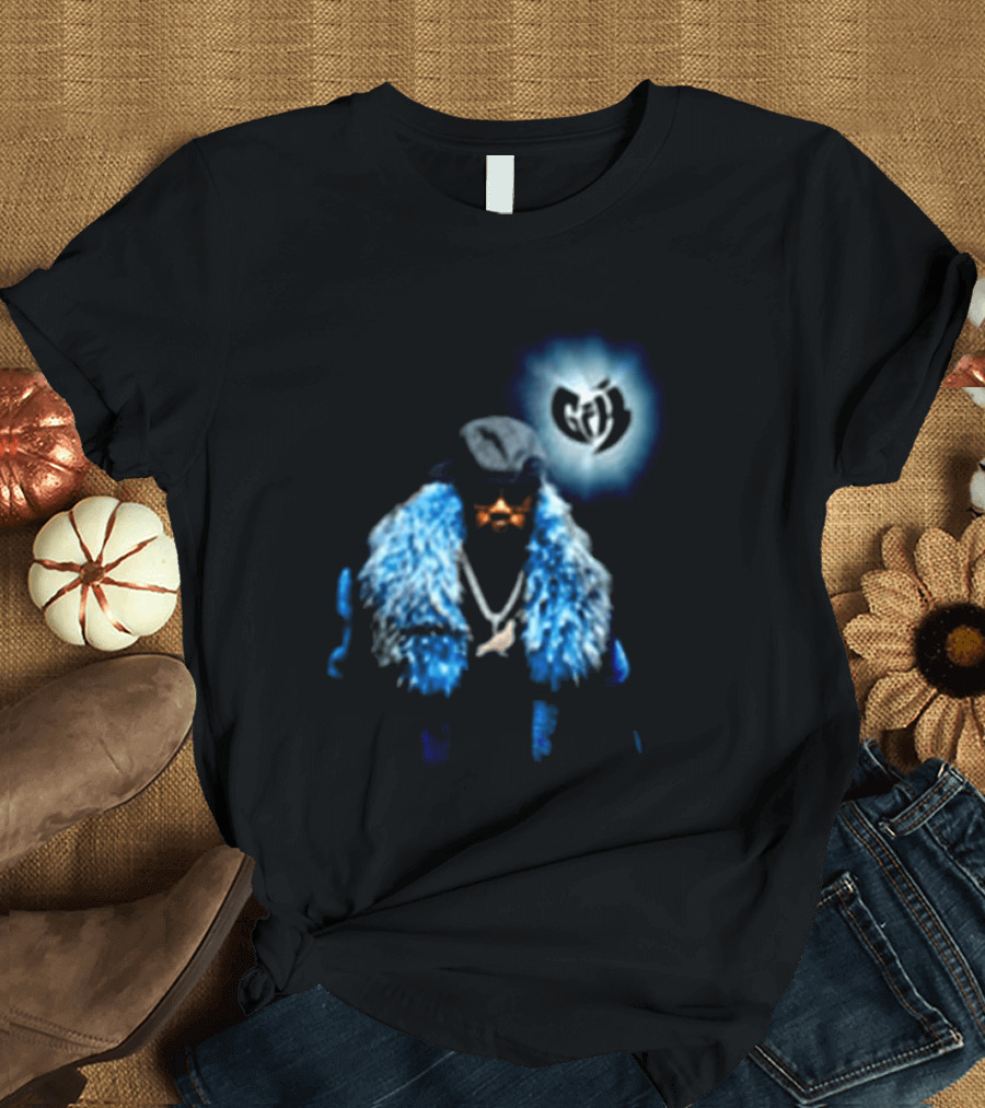 Staple Pigeon Store Staple X Ghostface Killah Collaboration With Wu Tang Clan Influence And Iconic Blue Fur Coat T-Shirt