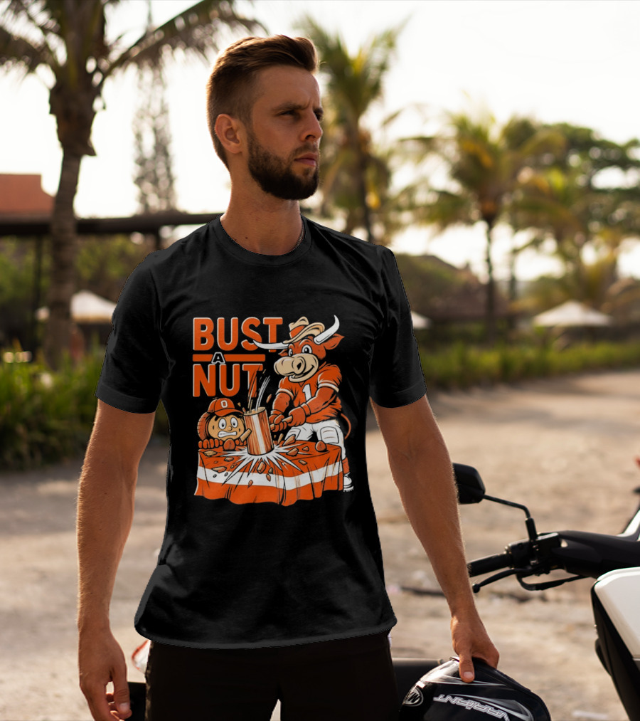 Bust A Nut Texas Football Bevo Beat Competition T-Shirt