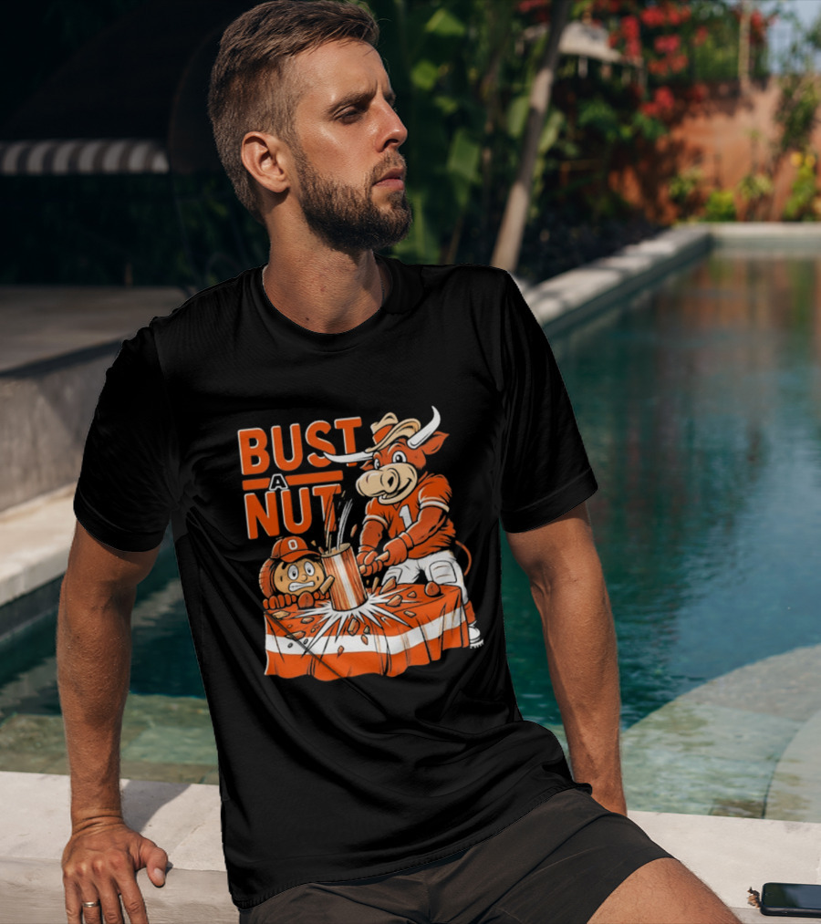 Bust A Nut Texas Football Bevo Beat Competition T-Shirt