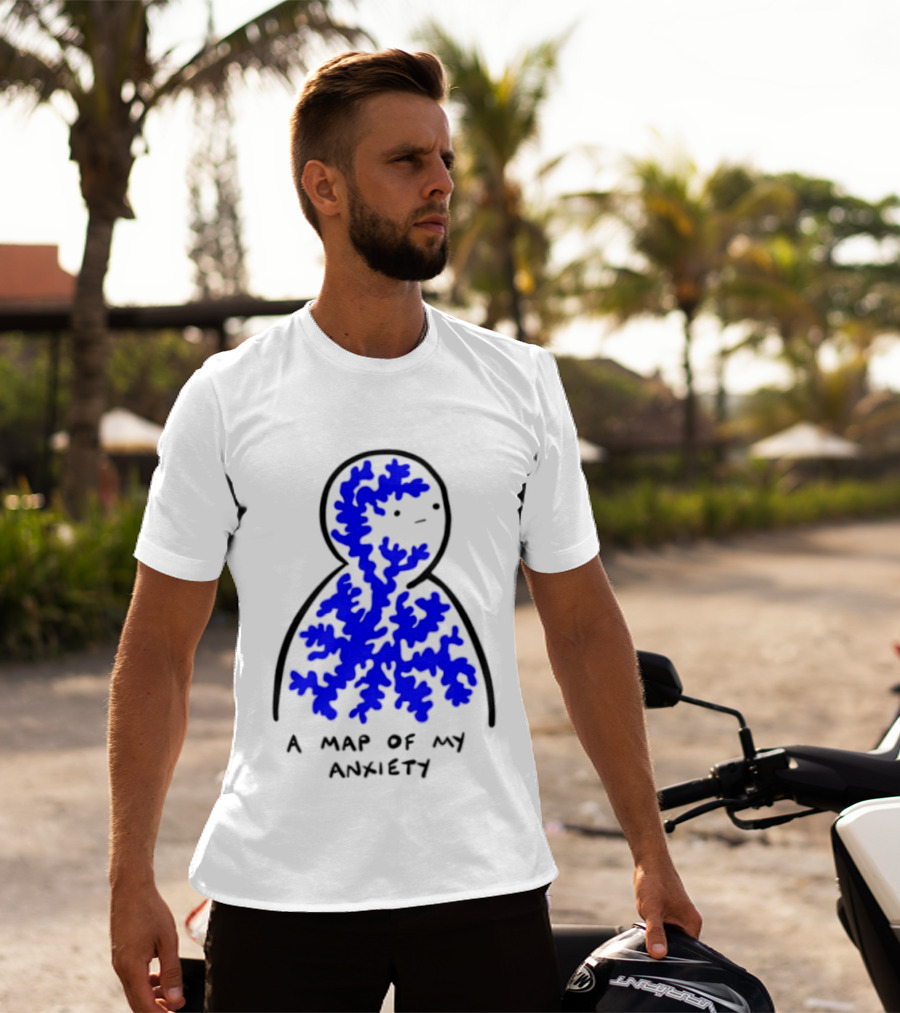 A Map Of My Anxiety Mental Health Awareness T-Shirt