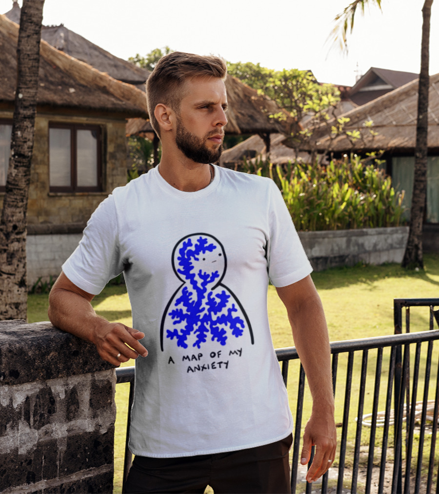 A Map Of My Anxiety Mental Health Awareness T-Shirt
