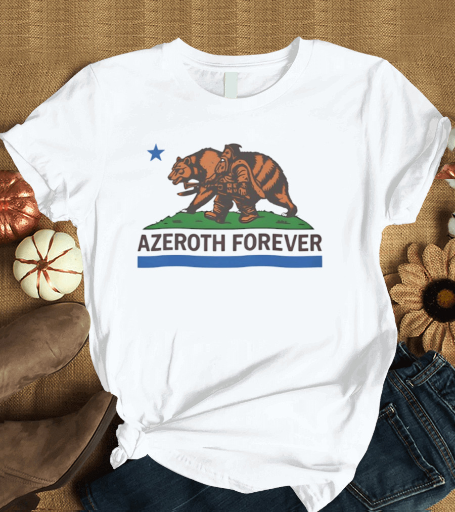 Azeroth Forever Smokey Bear Parody Walking Wilderness Hero T-Shirt