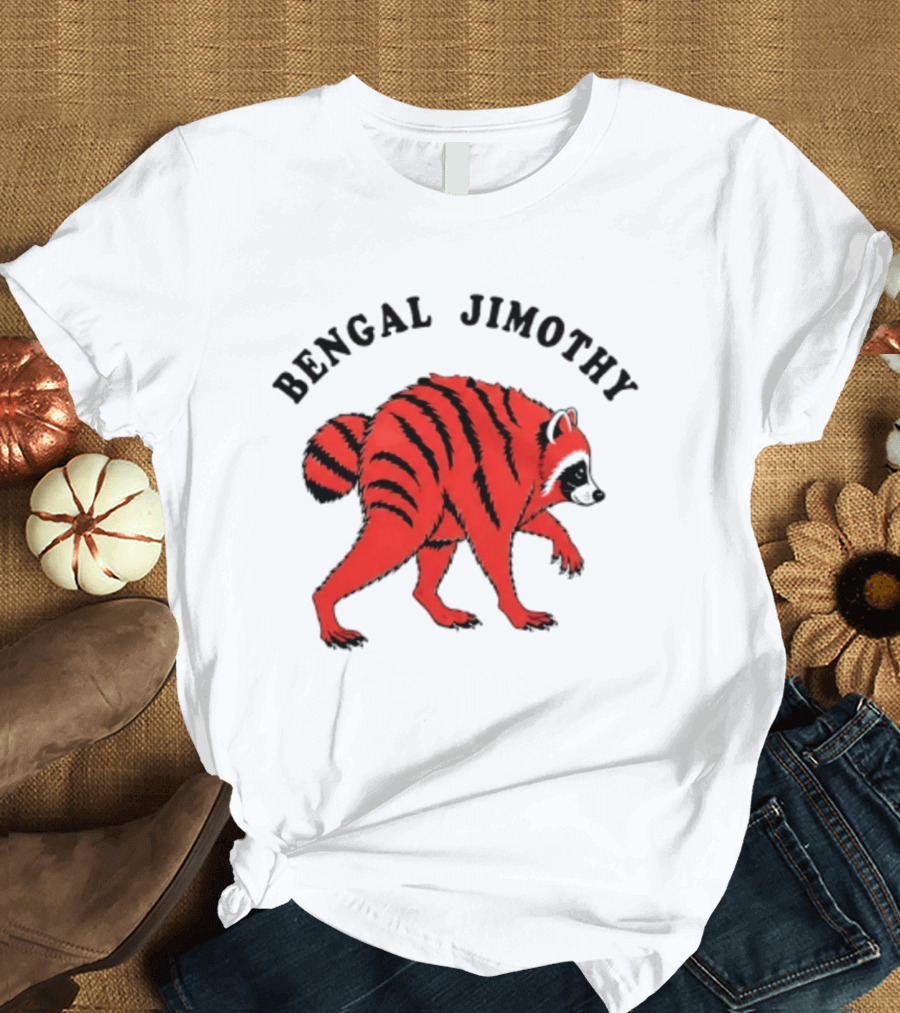 Cincinnati Bengals Bengal Jimothy Cartoon Raccoon T-Shirt