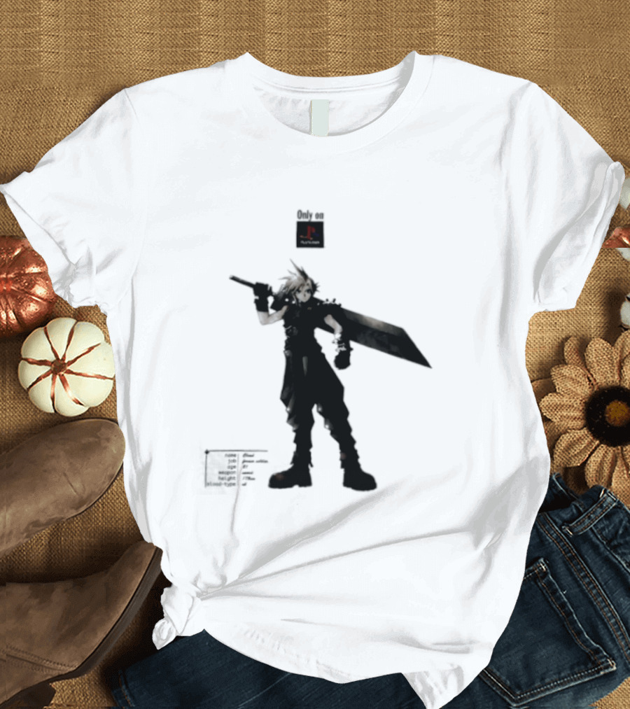 Cloud Strife Final Fantasy VII PlayStation T-Shirt
