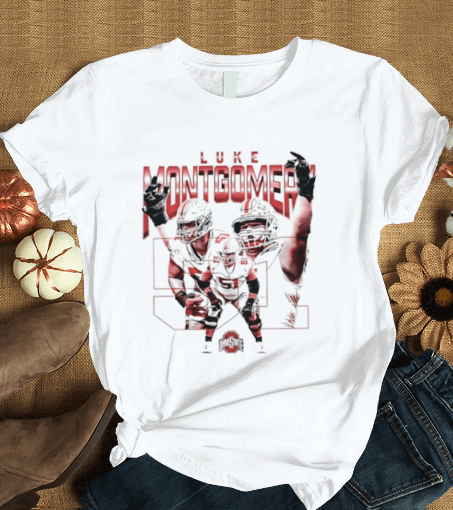 Luke Montgomery Ohio State Buckeyes 51 NCAA Football T-Shirt
