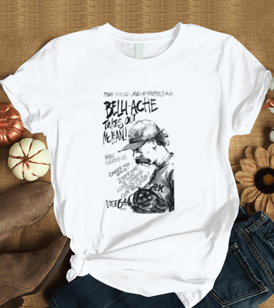 Belly Ache Takes Out McLean New York Mets Baseball T-Shirt