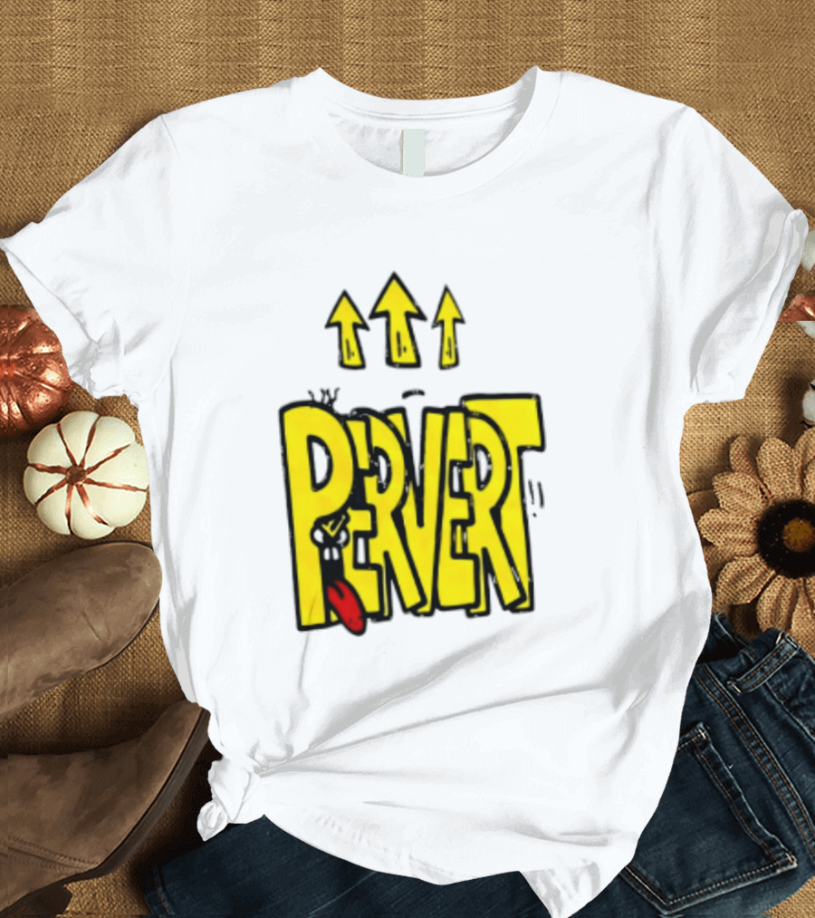 Pervert Urban Edgy Graffiti Arrows Tongue Streetwear T-Shirt