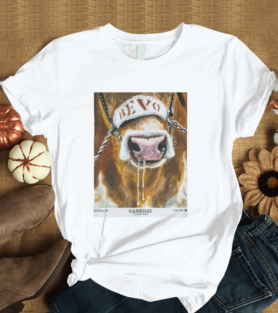 Texas Longhorns Bevo Vs Ohio State Austin TX Gameday 6:30 PM 2026 T-Shirt