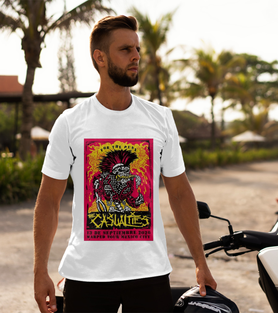The Casualties Warped Tour Mexico City For The Punx 13 De Septiembre 2026 T-Shirt