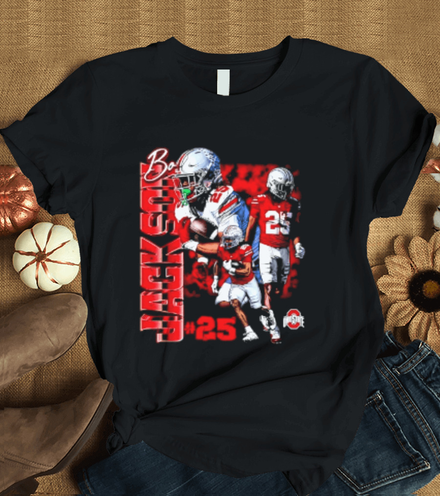 Bo Jackson 25 Ohio State Buckeyes NCAA Player Football T-Shirt