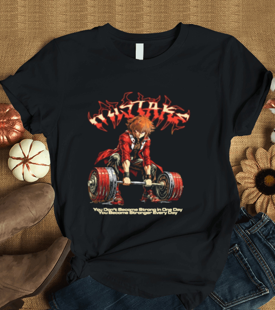 Jaden Yuki Yu Gi Oh Become Stronger Every Day Anime Weightlifting T-Shirt