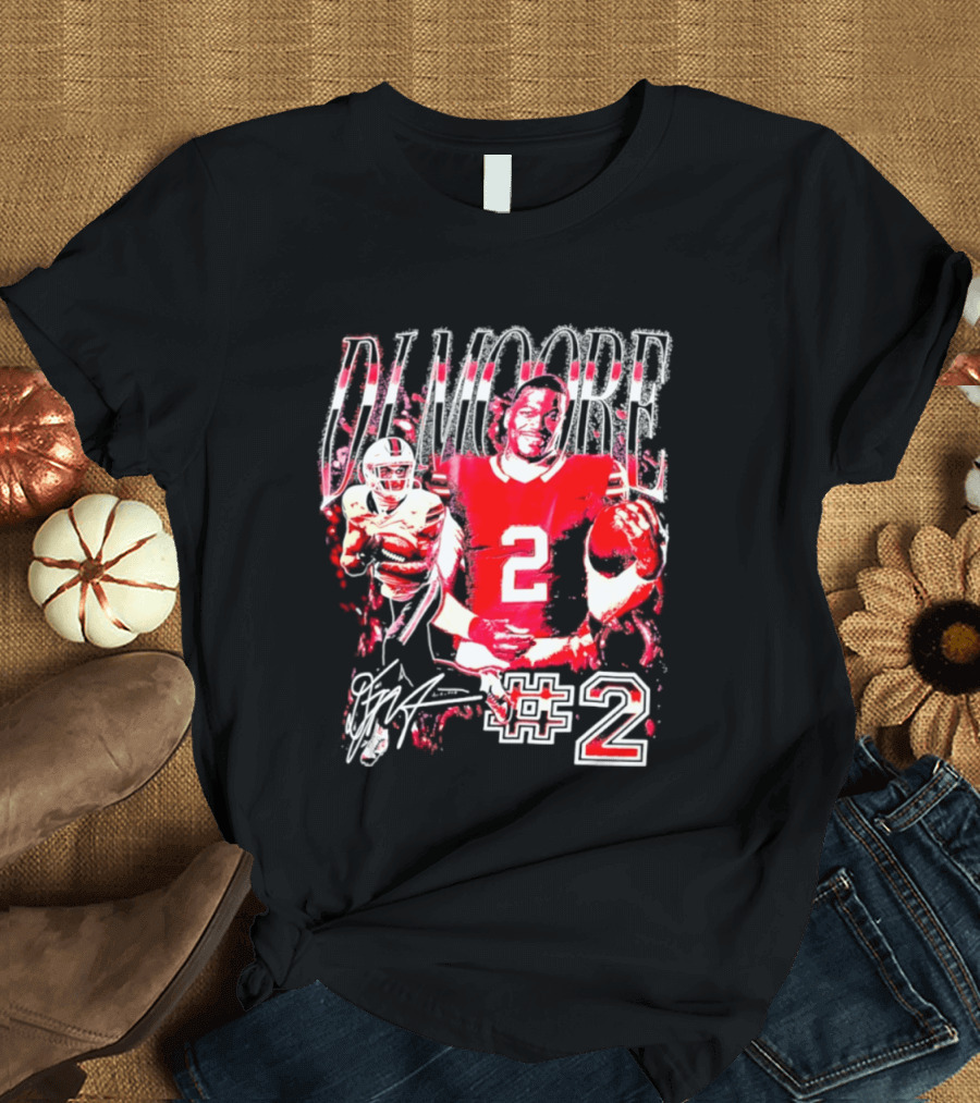 D. J. Moore #2 Buffalo Bills Football Player T-Shirt