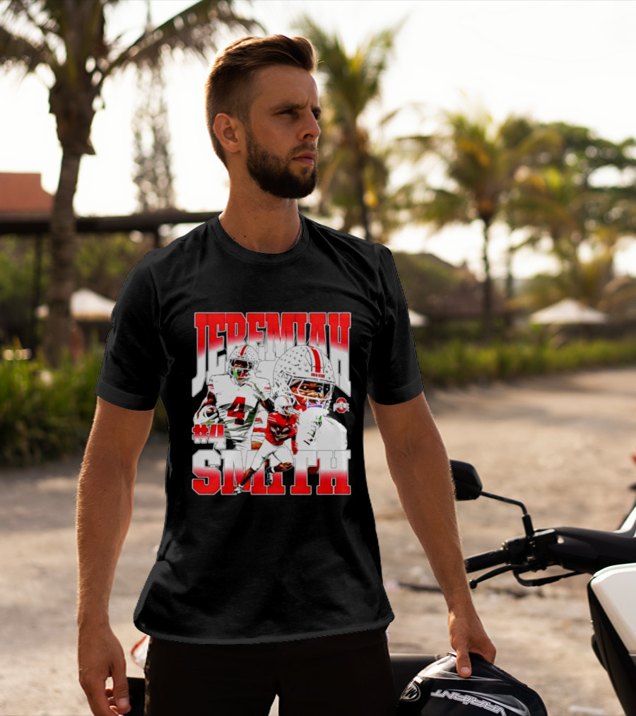 Jeremiah Smith Ohio State Buckeyes 4 NCAA Football Player T-Shirt