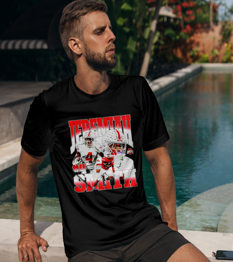 Jeremiah Smith Ohio State Buckeyes 4 NCAA Football Player T-Shirt