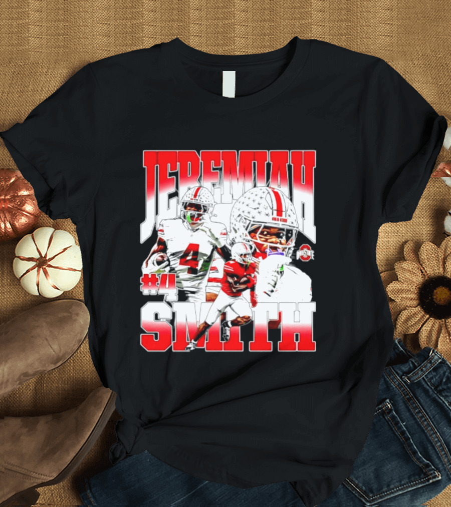 Jeremiah Smith Ohio State Buckeyes 4 NCAA Football Player T-Shirt