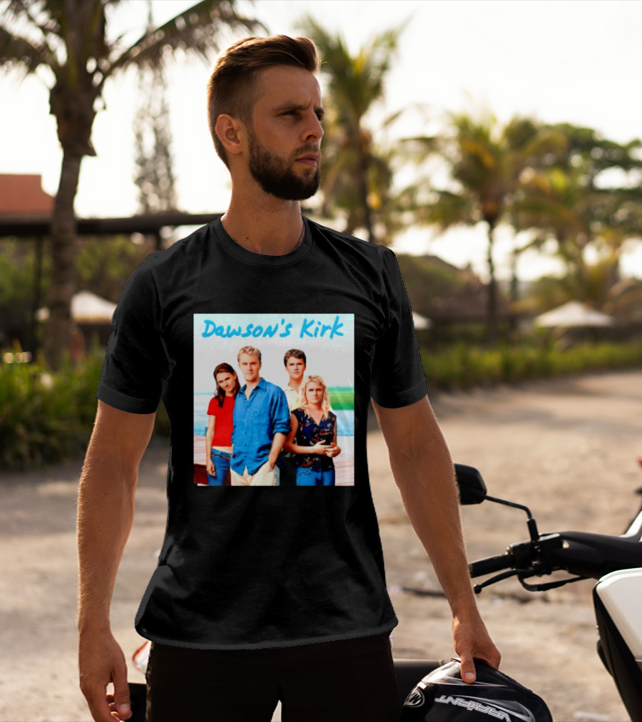 Dawson's Kirk 90s TV Cast Scenic Backdrop T-Shirt