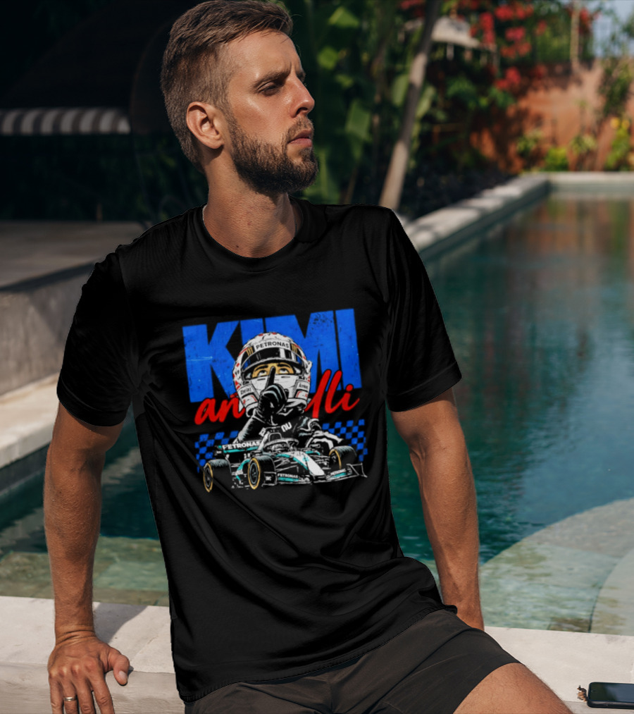 Kimi Antonelli F1 Racing Shhh Karting Racer Helmet T-Shirt