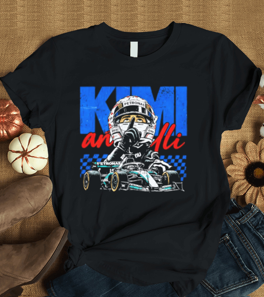 Kimi Antonelli F1 Racing Shhh Karting Racer Helmet T-Shirt