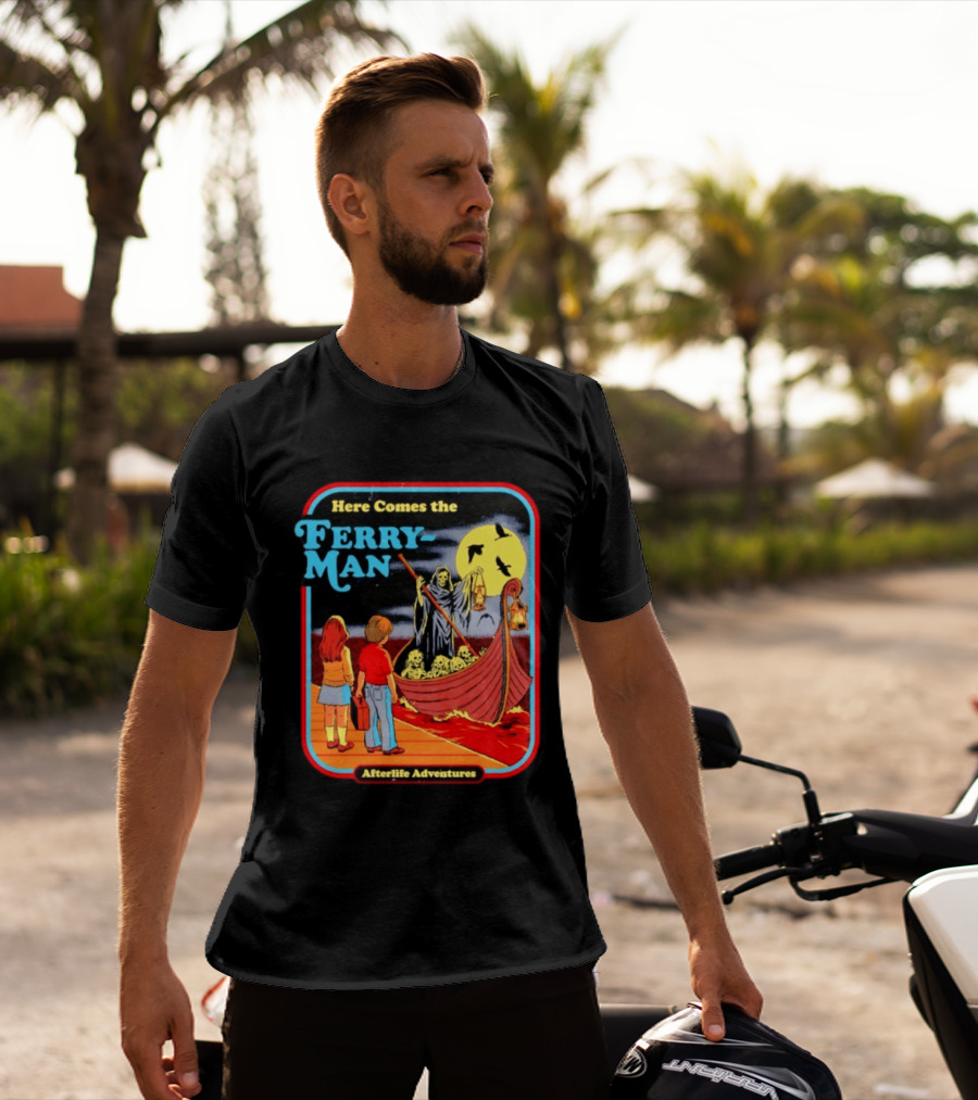 Here Comes The Ferry Man Afterlife Adventures Vintage Horror T-Shirt