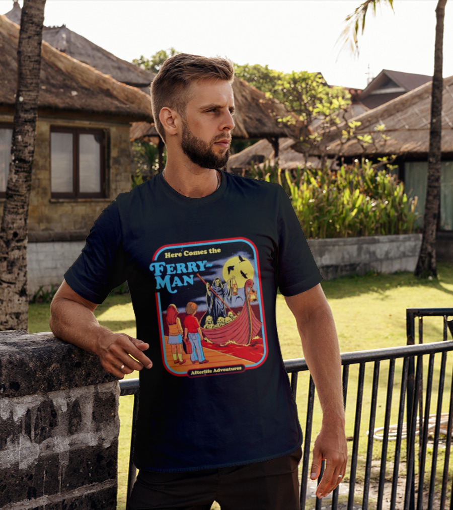 Here Comes The Ferry Man Afterlife Adventures Vintage Horror T-Shirt