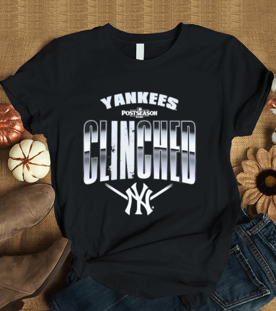 Yankees Clinched 2026 Postseason Locker Room T-Shirt