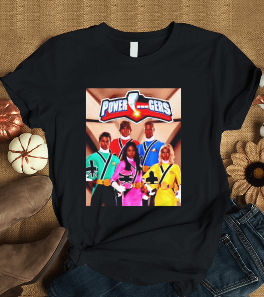 Power Rangers SPD Team Uniforms Super Sentai Action Figures T-Shirt