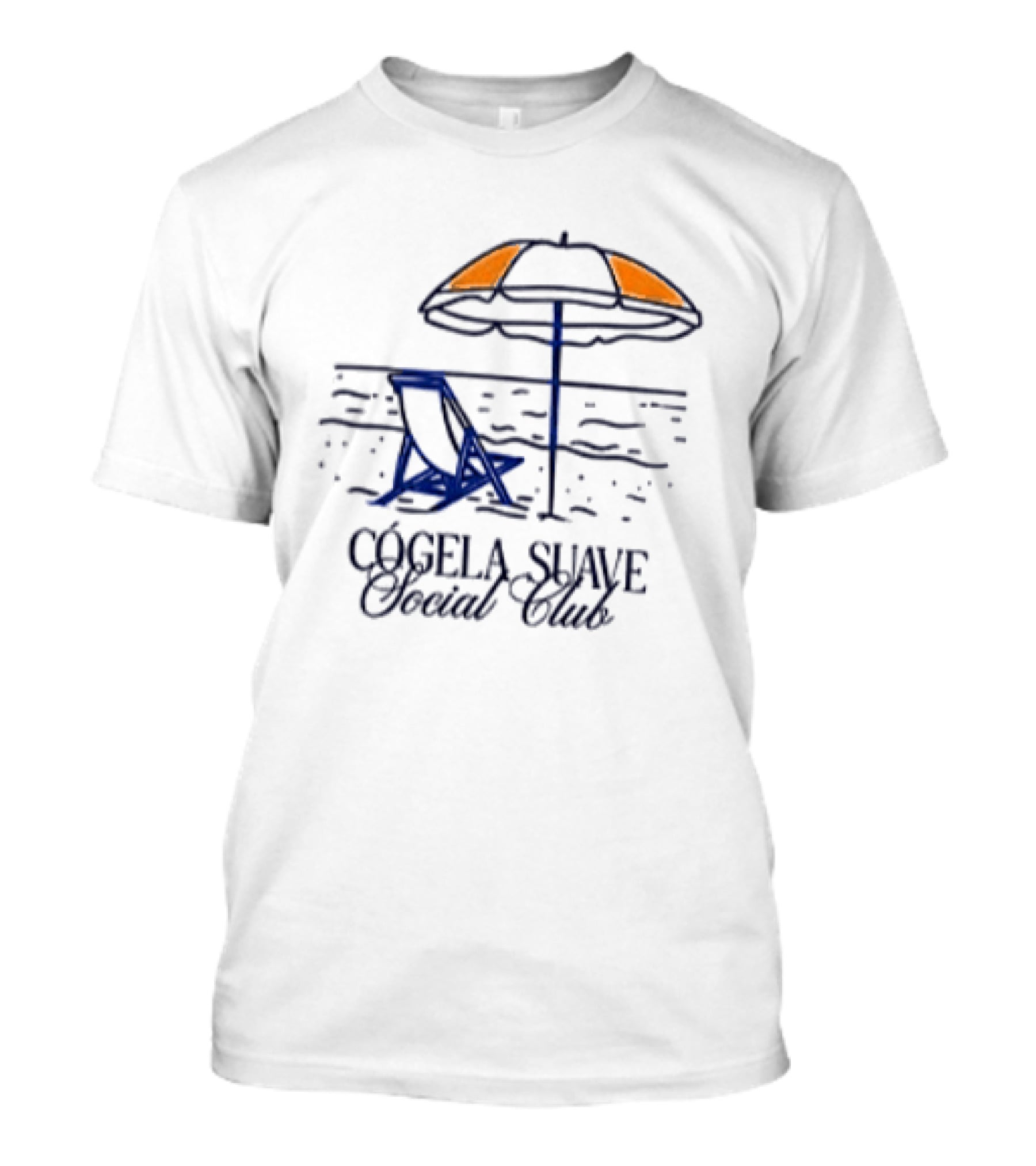 CógeLa Suave Social Club Esto Es Un Ratico Mañana No Se Sabe Playa Y Sombrilla T-Shirt