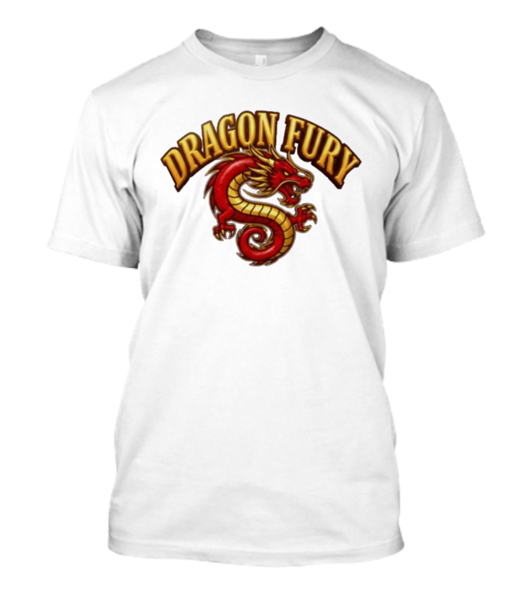 Dragon Fury Red Gold Chinese Dragon T-Shirt
