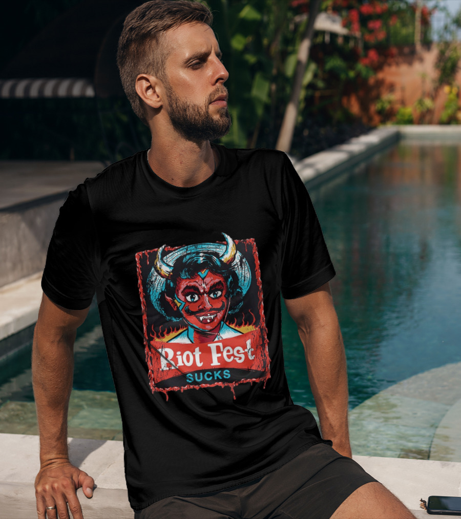 Riot Fest Sucks 2026 Chicago September 18 20 Little Devil Lineup Douglass Park T-Shirt