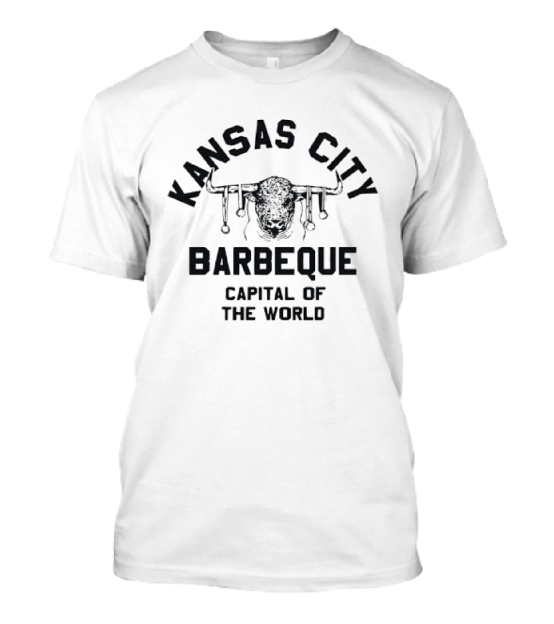 Kansas City Barbeque Capital Of The World Bull Skull BBQ Tradition T-Shirt