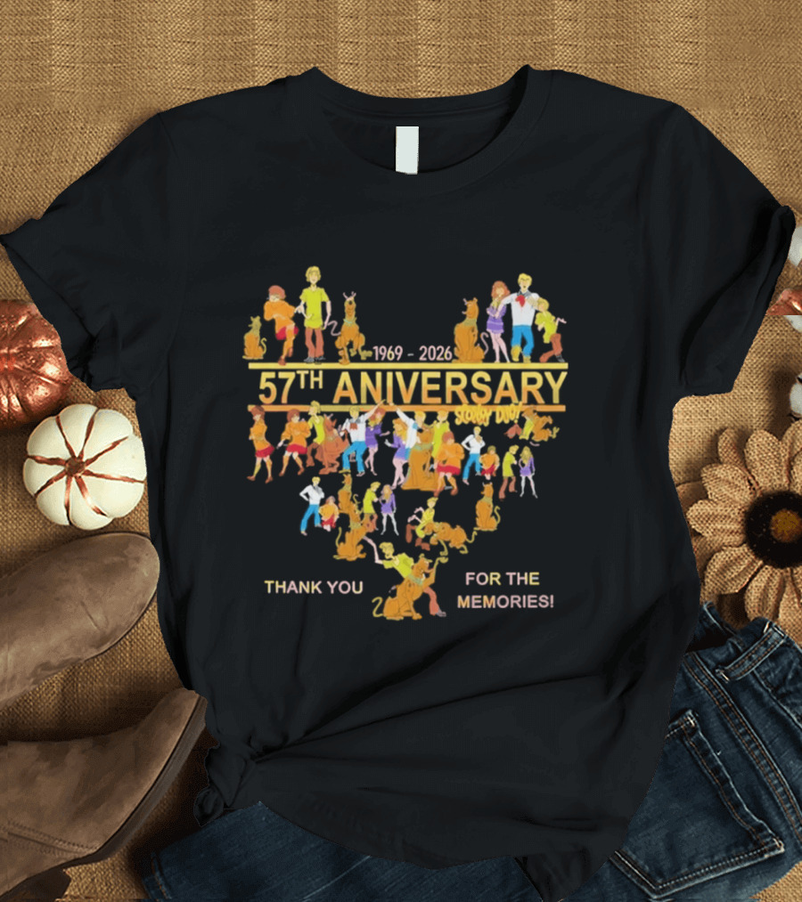 Scooby Doo 57th Anniversary 1969 2026 Thank You For The Memories T-Shirt