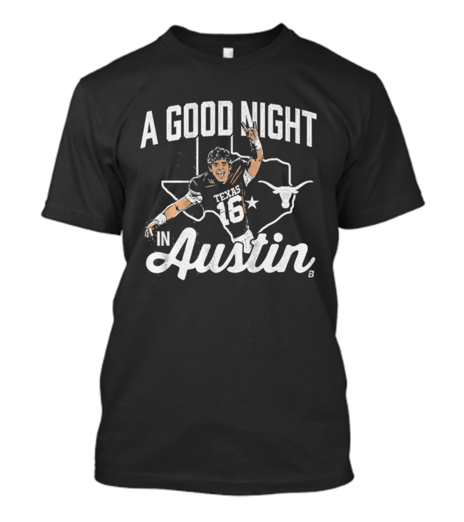 Texas Longhorns A Good Night In Austin Football Number 16 T-Shirt