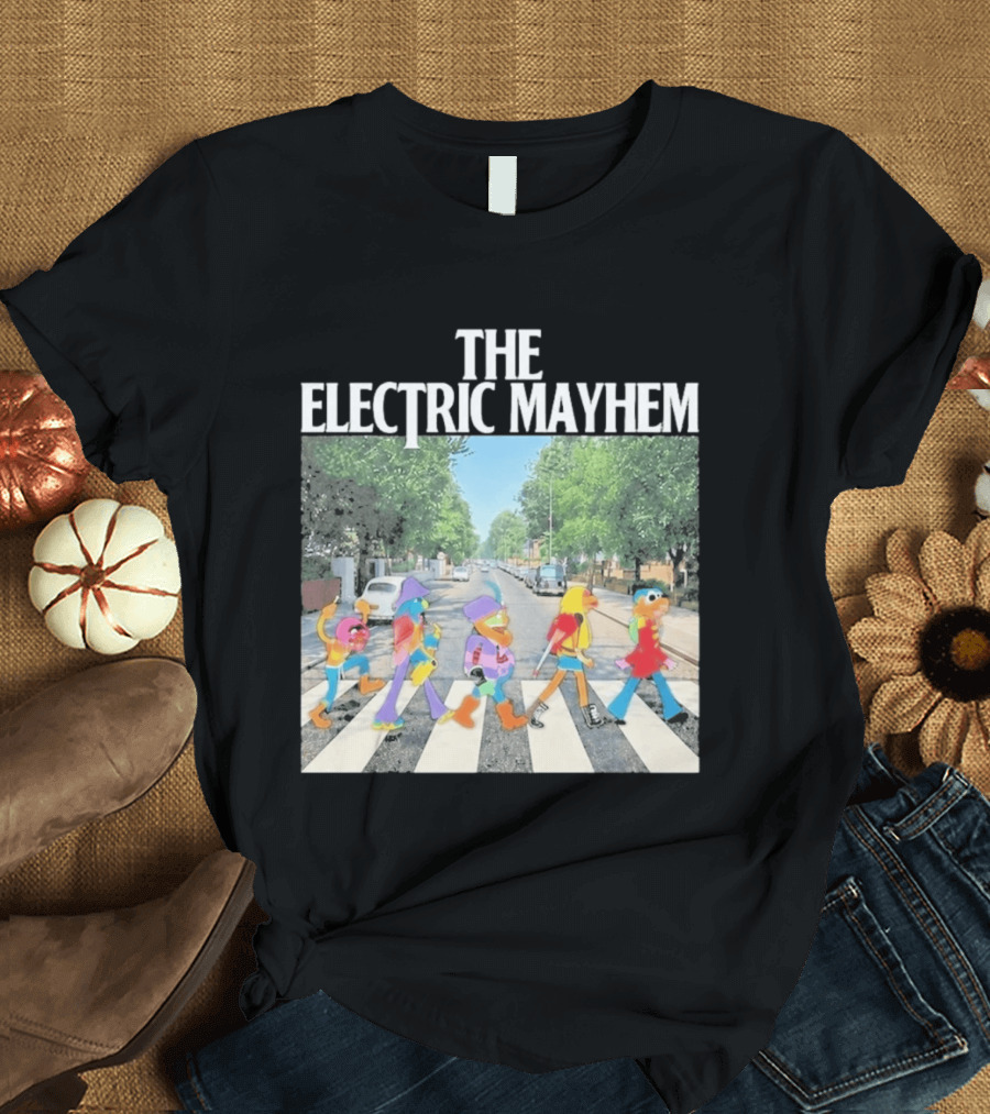 The Electric Mayhem Muppets Abbey Road Crossing Iconic Scene T-Shirt