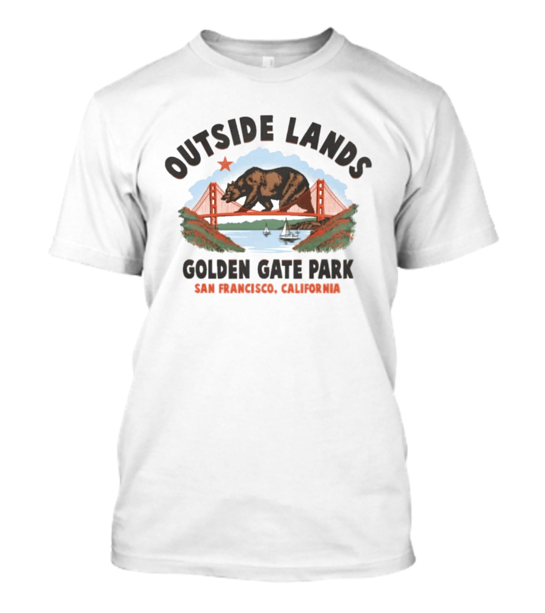 Golden Gate Park Outside Lands 2026 San Francisco California Bear Bridge T-Shirt
