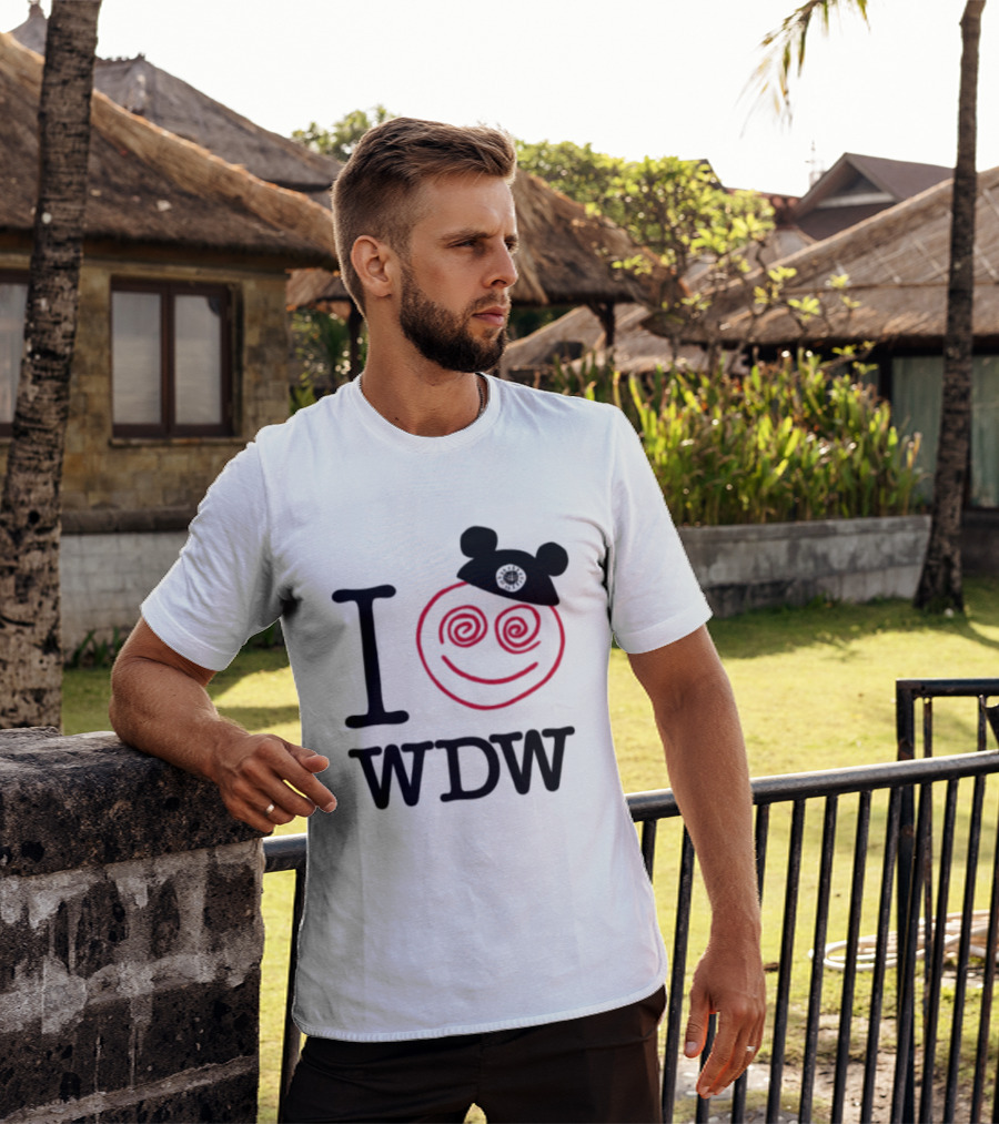 I Love WDW Lost Bros Store All The Time Disney Mickey Hat Smiley Face T-Shirt