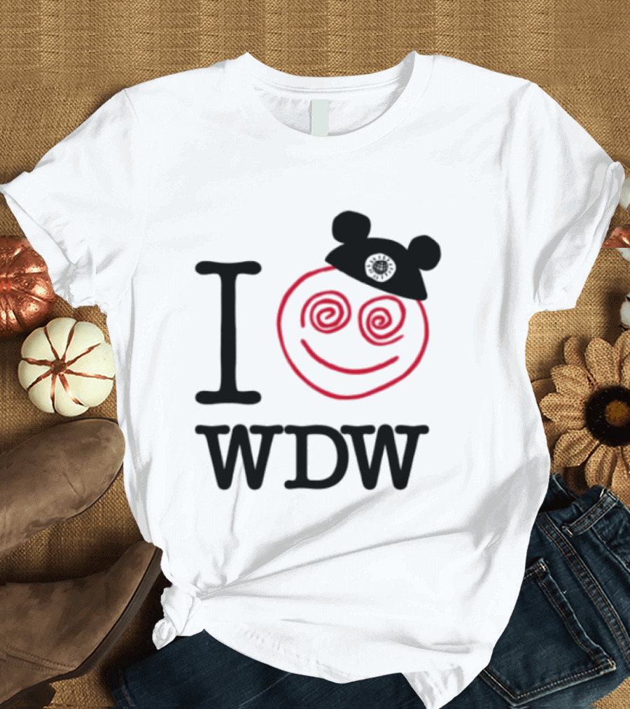 I Love WDW Lost Bros Store All The Time Disney Mickey Hat Smiley Face T-Shirt