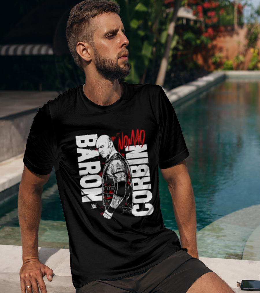Baron Corbin WWE Nomad Vertical Name Wrestling Superstar T-Shirt