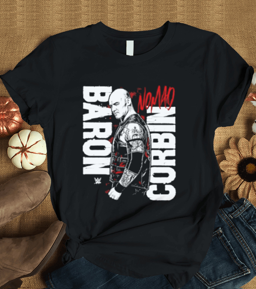 Baron Corbin WWE Nomad Vertical Name Wrestling Superstar T-Shirt