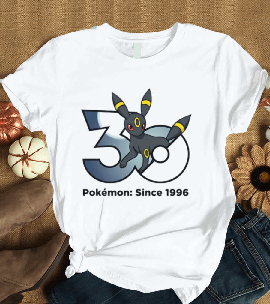 Umbreon Pokemon 30th Anniversary 1996 Celebration T-Shirt