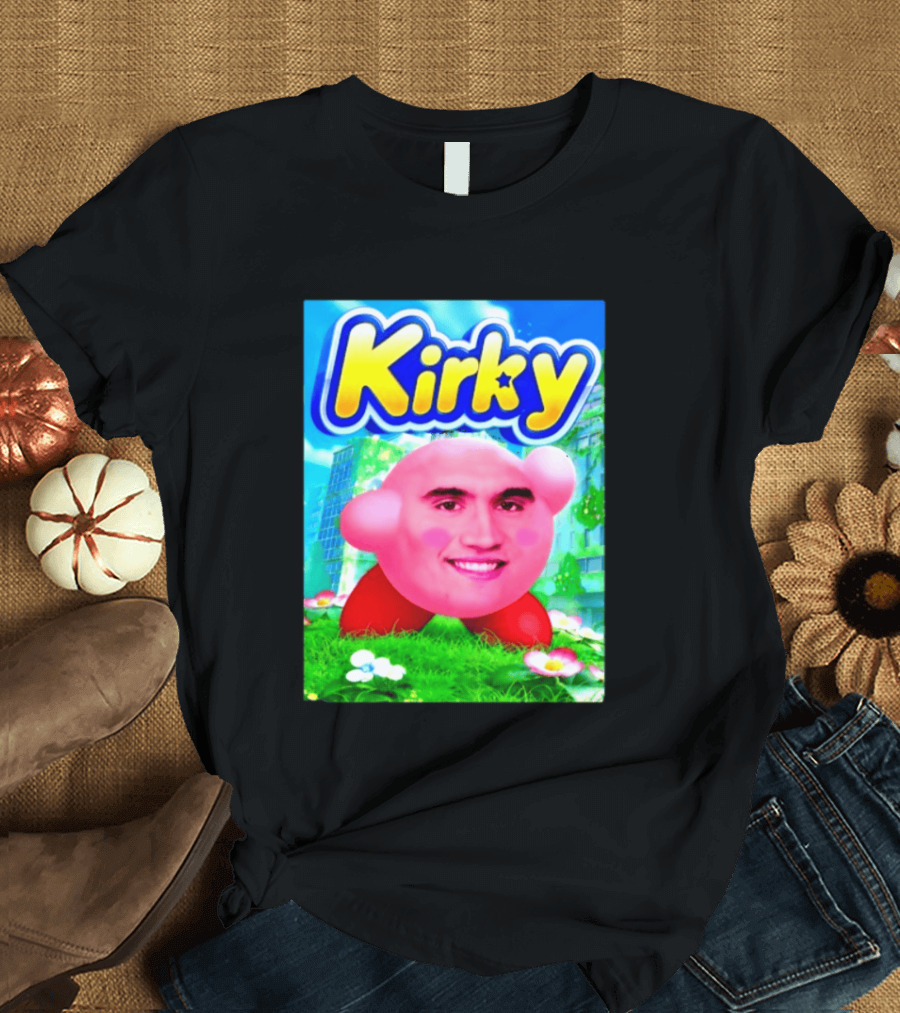 Kirky Charlie Kirk Kirby Meme T-Shirt