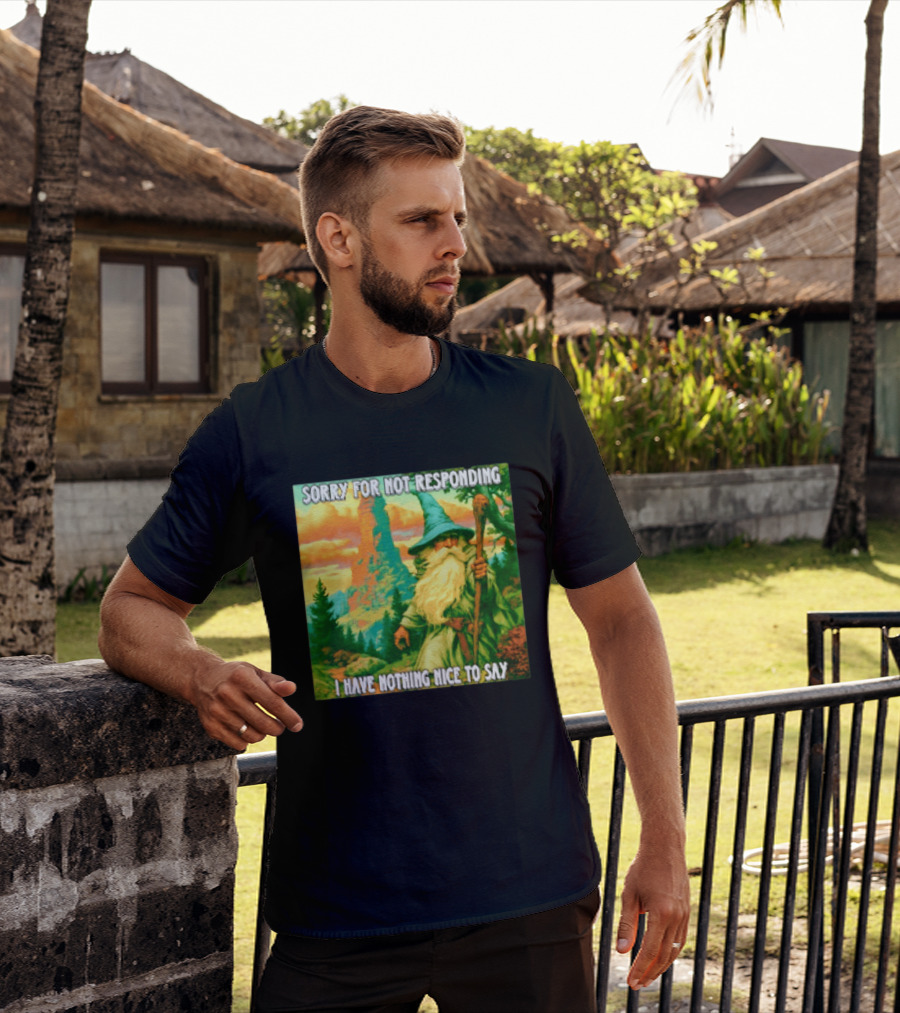 Sorry For Not Responding I Have Nothing Nice To Say Wizard Scene T-Shirt