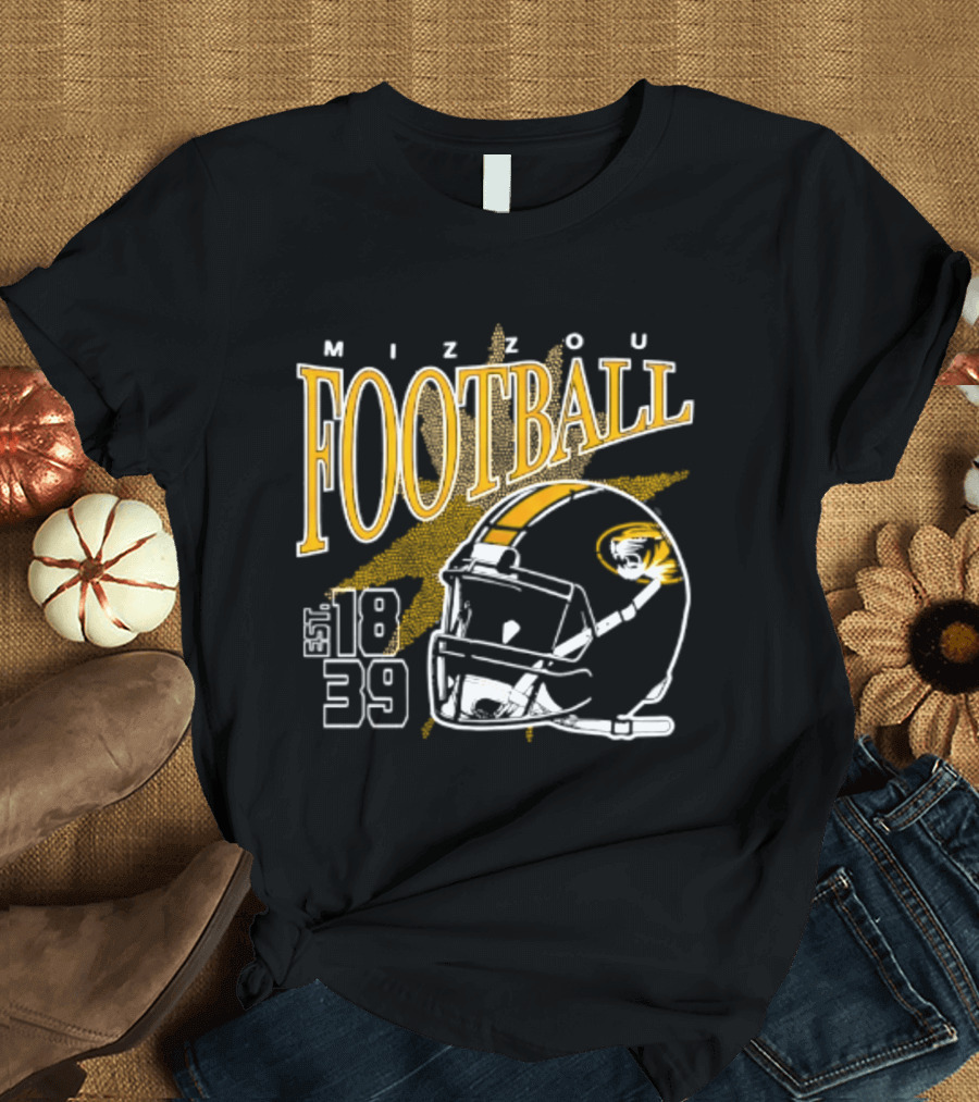 Mizzou Football 1839 Helmet Missouri Tigers NCAA T-Shirt