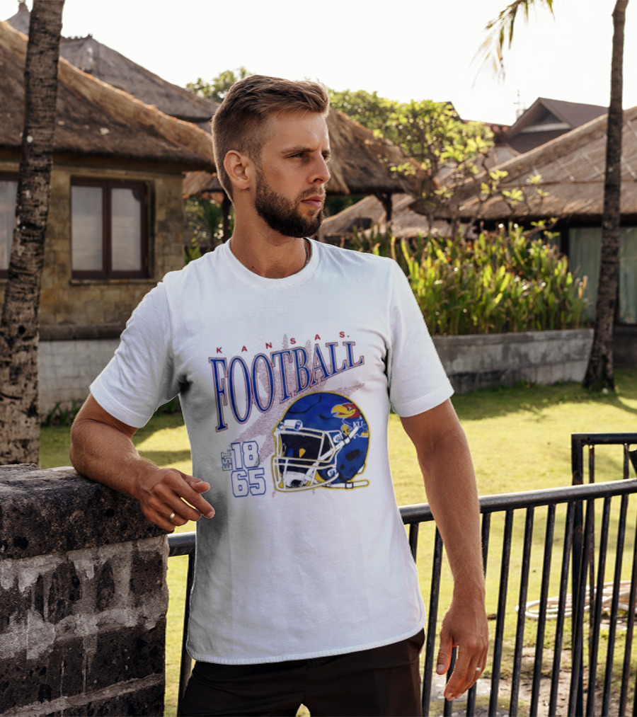 Kansas Jayhawks Football Est 1865 Helmet T-Shirt