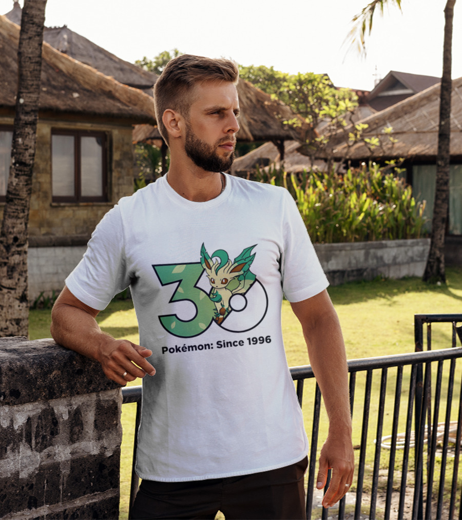 Leafeon Pokemon 30th Anniversary Since 1996 T-Shirt