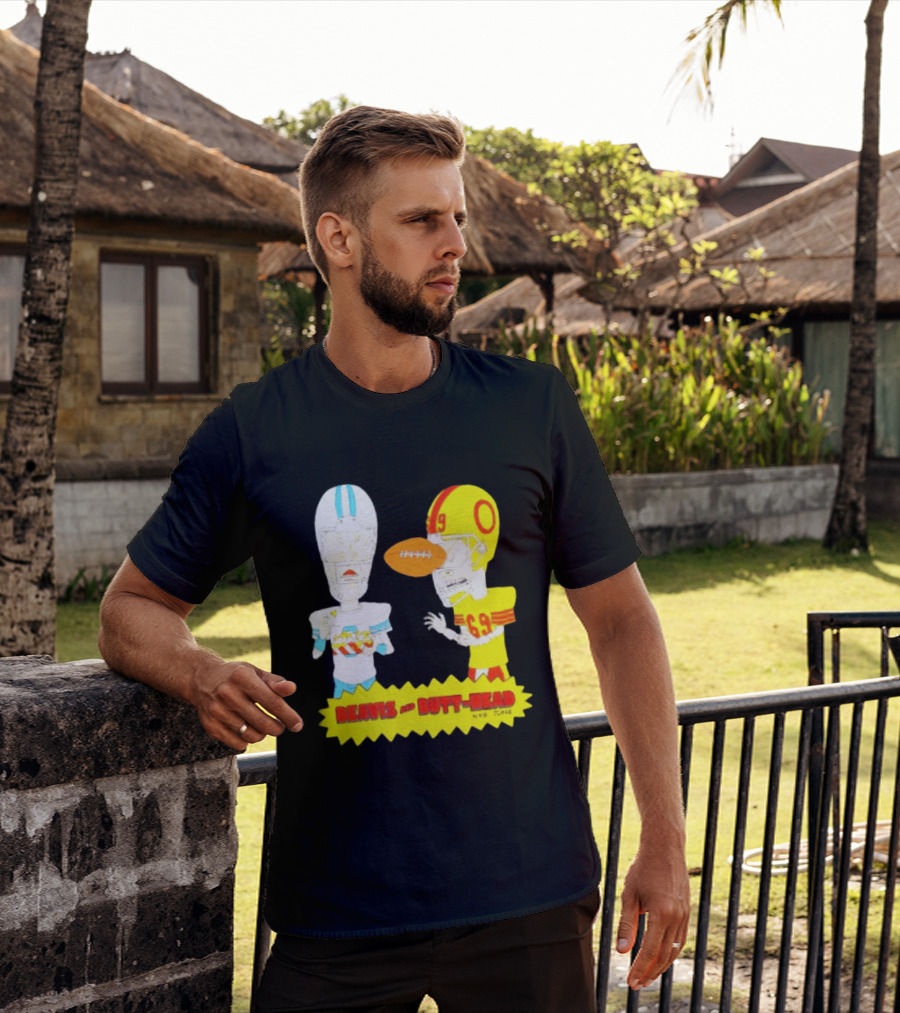 Beavis And Butt Head Football Parody Player Cartoons MTV Series 90s Humor T-Shirt